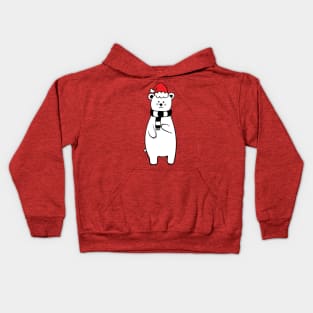 Christmas polar bear Kids Hoodie